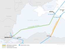 Схема газопровода «Турецкий поток»