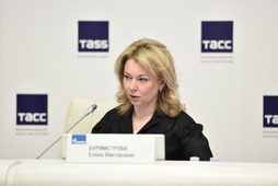 Заместитель Председателя Правления, генеральный директор ООО «Газпром экспорт» Елена Бурмистрова.