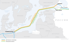 Схема газопроводов «Северный поток» и «Северный поток — 2».