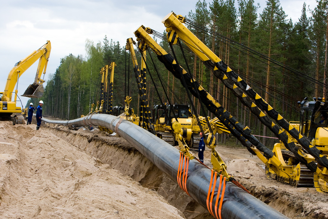 На строительстве магистрального газопровода "Грязовец — Выборг", 2011 г.