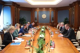 Во время рабочей встречи Председателя Правления ПАО «Газпром» Алексея Миллера и Председателя Правления OMV AG Райнера Зеле.